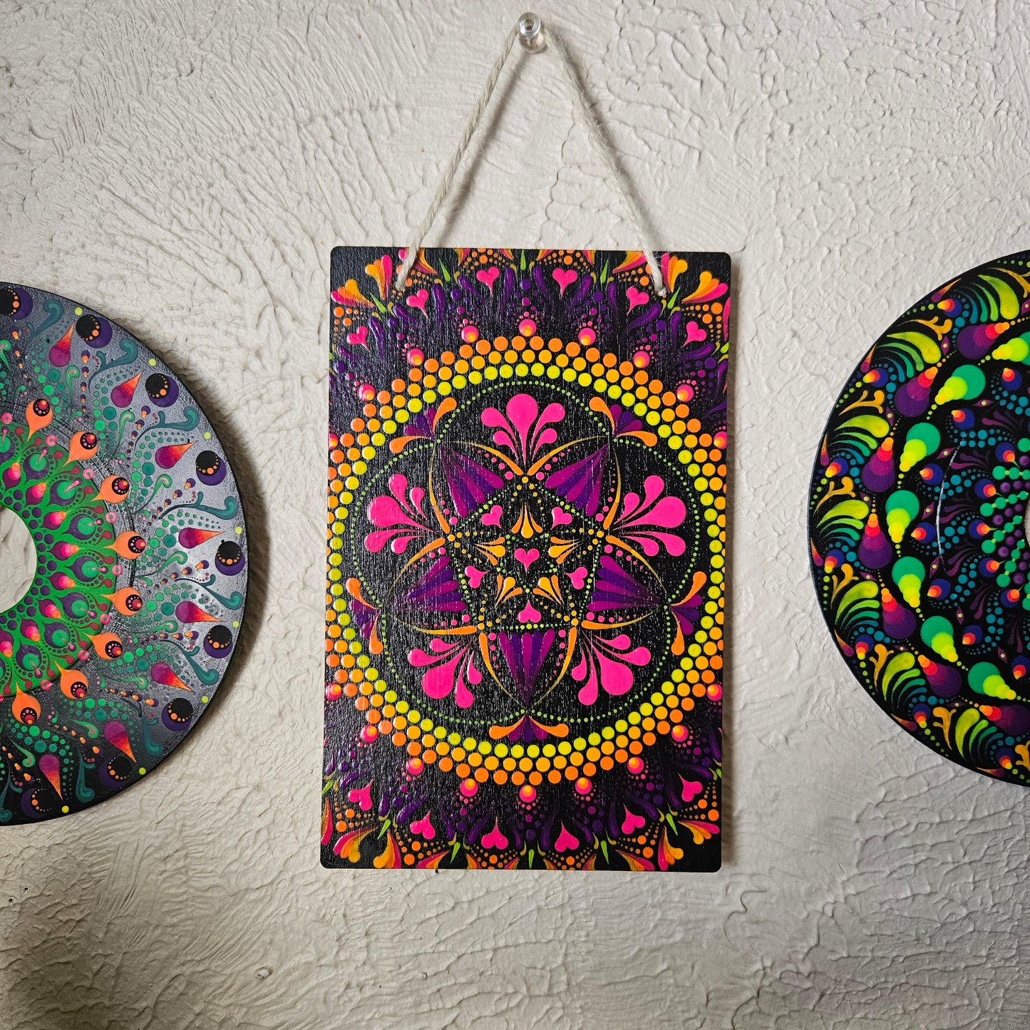 Glowing in Love 2.0 - 7.5x5 wood hanging (UV original)