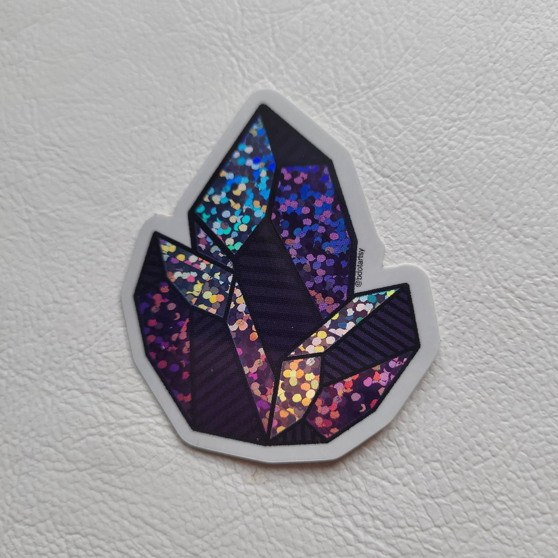 2" Crystal Clump Glitter Sticker - Bdotartsy