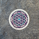 Cargar imagen en el visor de la galería, 2&quot; Flower of Life Dot mandala clear Sticker - Bdotartsy
