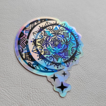 2" Holographic Moon Sticker - Bdotartsy