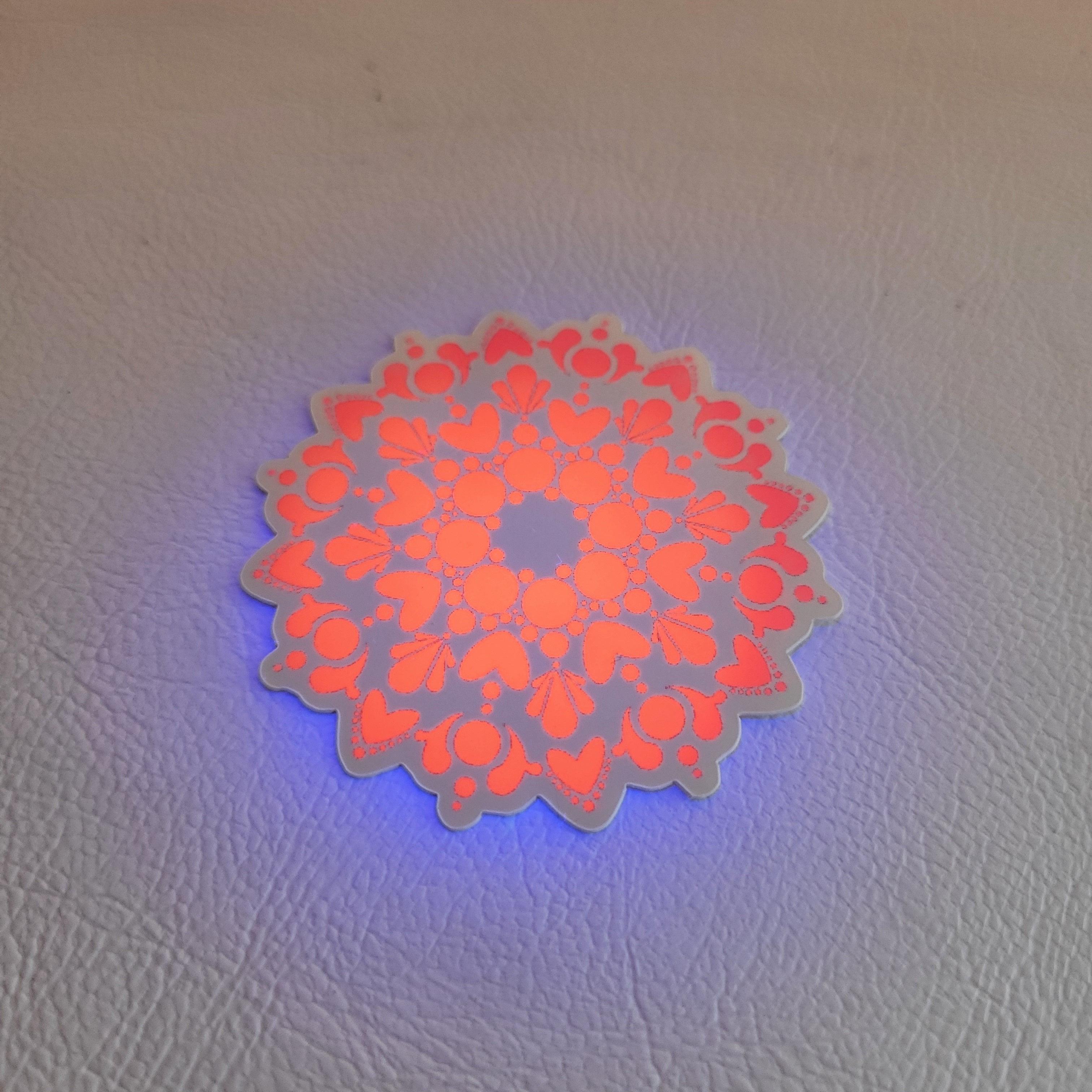 2" Pink UV Mandala Sticker - Bdotartsy