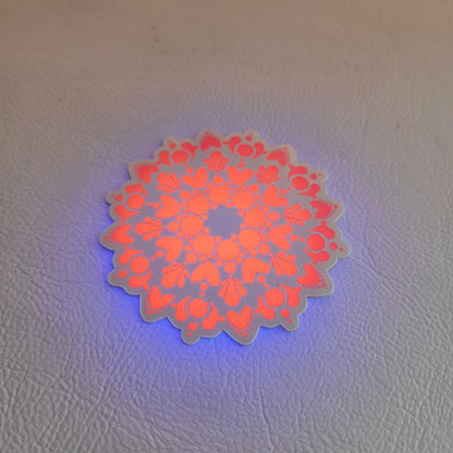 2" Pink UV Mandala Sticker - Bdotartsy