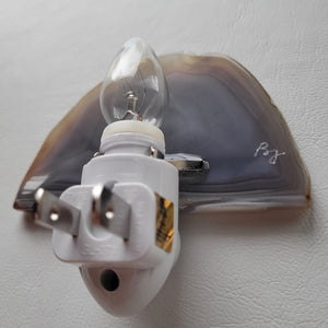 Agate nightlight - white