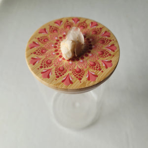 24 oz Jar - Pink with Quartz