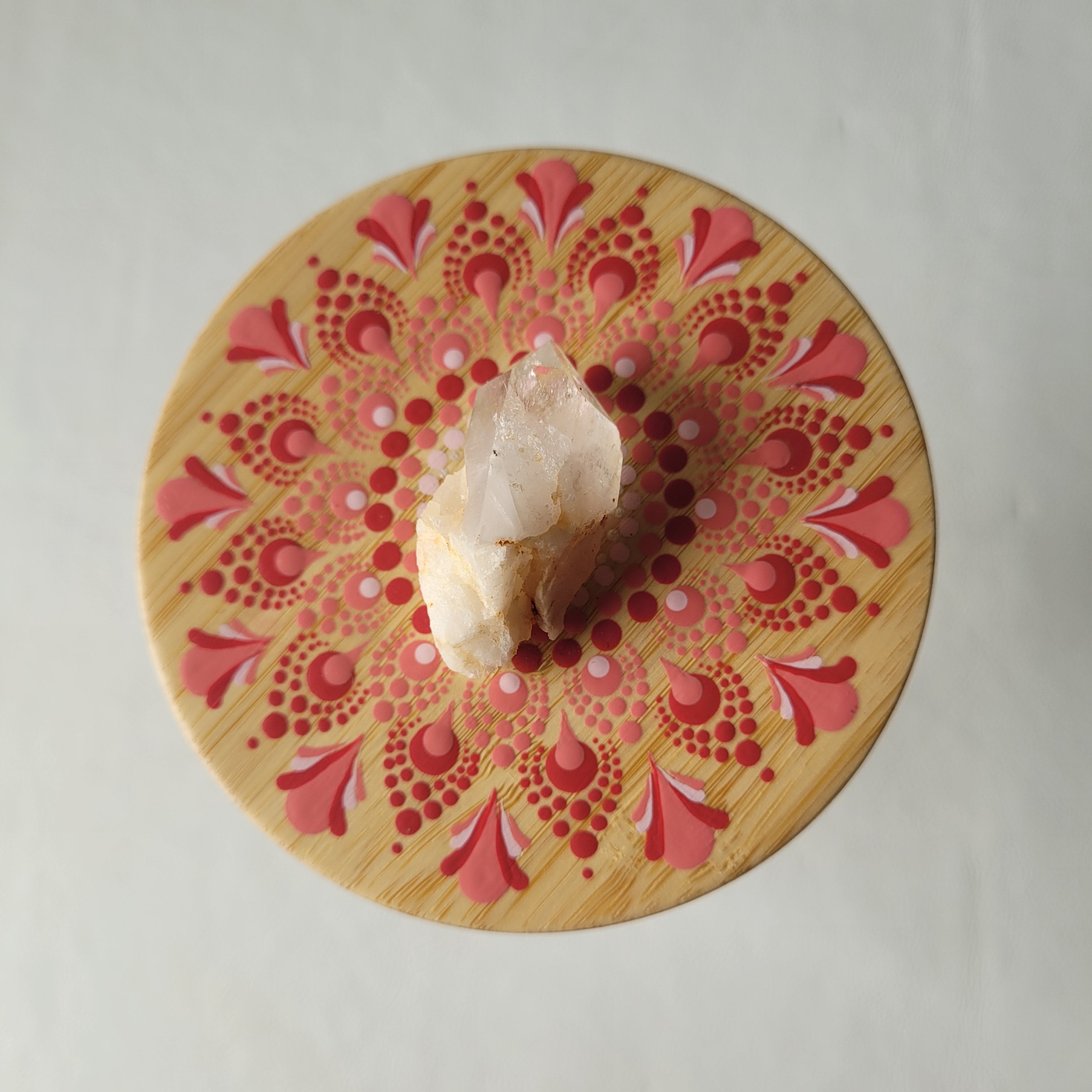 24 oz Jar - Pink with Quartz
