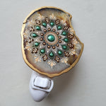 Charger l&#39;image dans la galerie, Agate nightlight - Brown and Green
