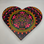 Load image into Gallery viewer, Glowing Soul - 8x9 wood heart (UV original)
