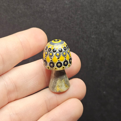 Bumblebee Onyx - Small Mandala Mushroom Stone