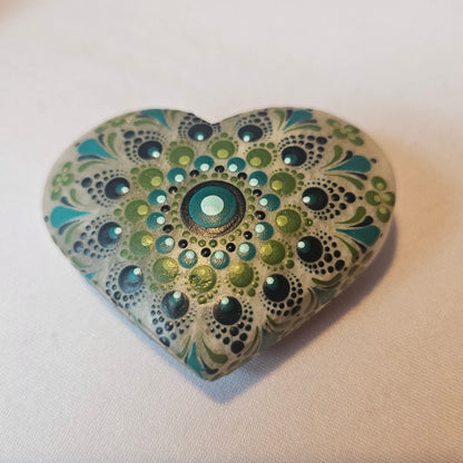 Moonstone - Meditation Heart Stone (UV reactive)