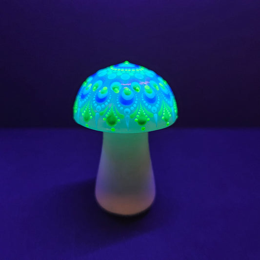 Opalite - UV Large Mandala Mushroom