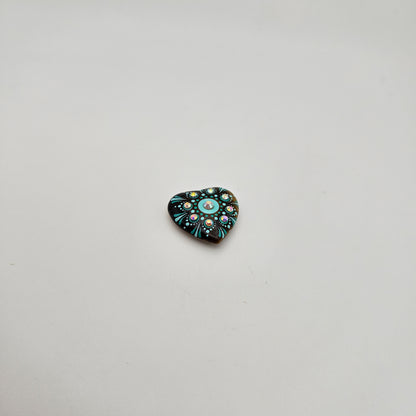 Sparkling Mini Heart Mandala Stone