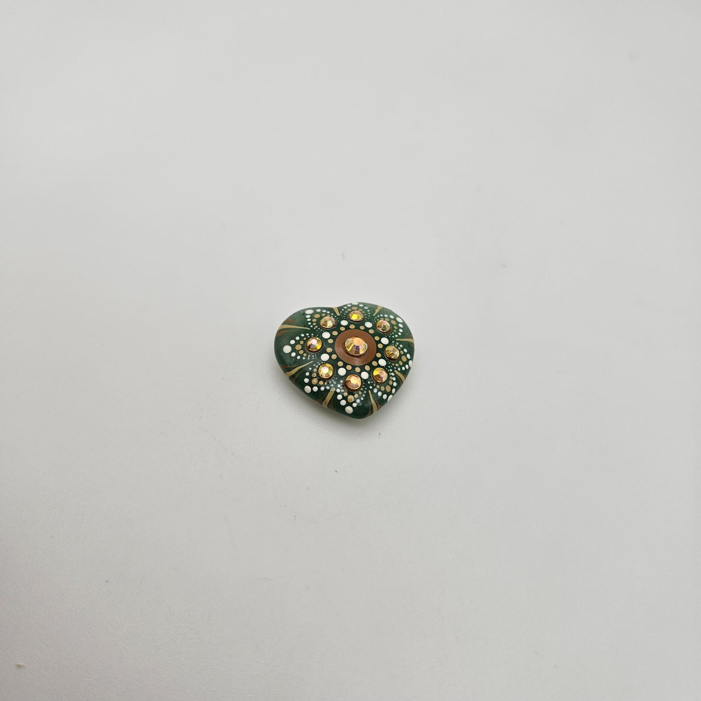 Sparkling Mini Heart Mandala Stone