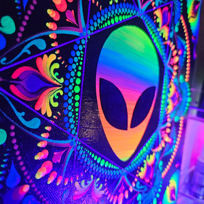 Beam Me to Infinity - UV Alien Mandala (Original)