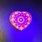 Rose Quartz - Meditation Heart Stone (UV reactive)