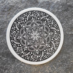 Cargar imagen en el visor de la galería, 3&quot; Black &amp; White Mandala Sticker
