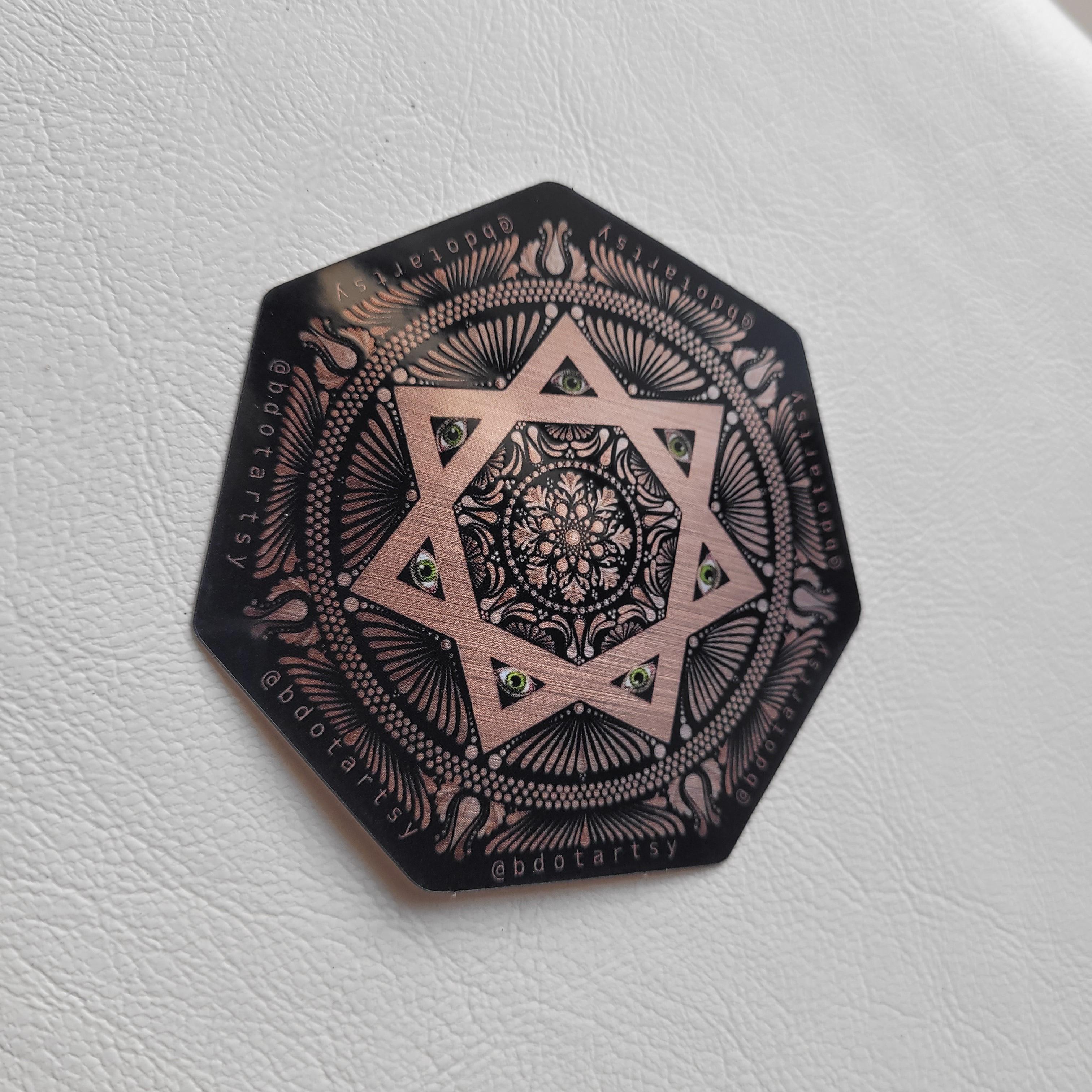 3" Bronze Septagram Star Sticker - Bdotartsy