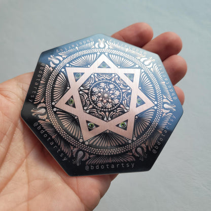 3" Bronze Septagram Star Sticker - Bdotartsy