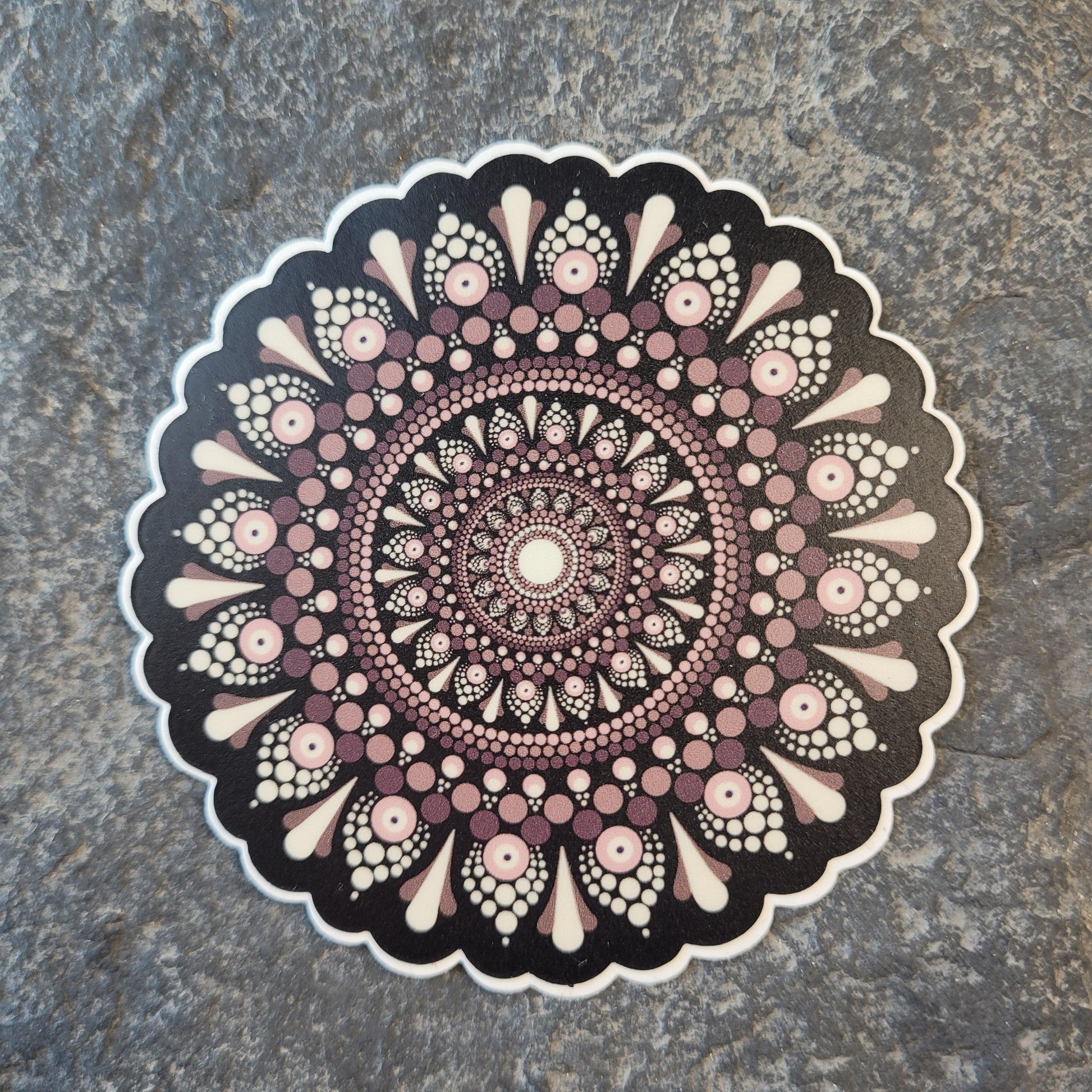 3" Mauve Mandala Sticker - Bdotartsy