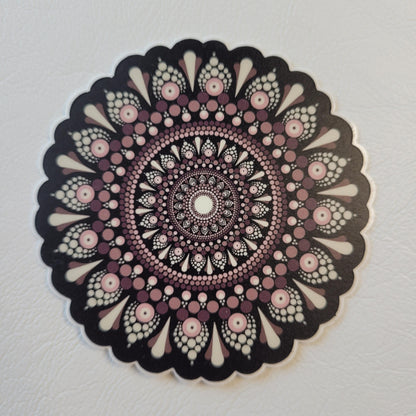 3" Mauve Mandala Sticker - Bdotartsy