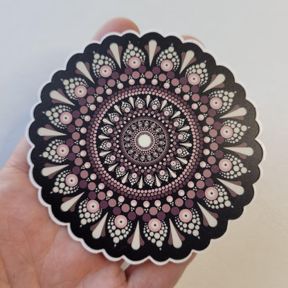 3" Mauve Mandala Sticker - Bdotartsy