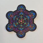 Load image into Gallery viewer, 3&quot; Metatron&#39;s Cube Sticker - Bdotartsy
