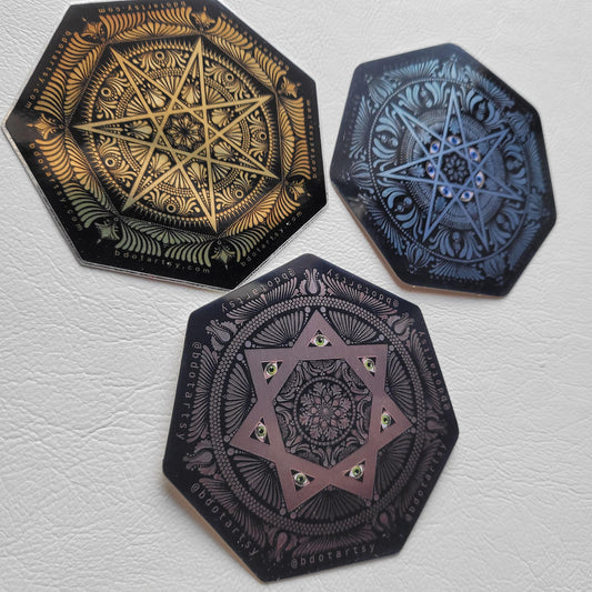 3" Septagram Sticker Bundle - Bdotartsy