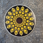 Load image into Gallery viewer, 3&quot; Sunflower Dot Mandala Sticker - Bdotartsy
