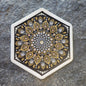 3" - Yellow Hexagon Matte Sticker - Bdotartsy