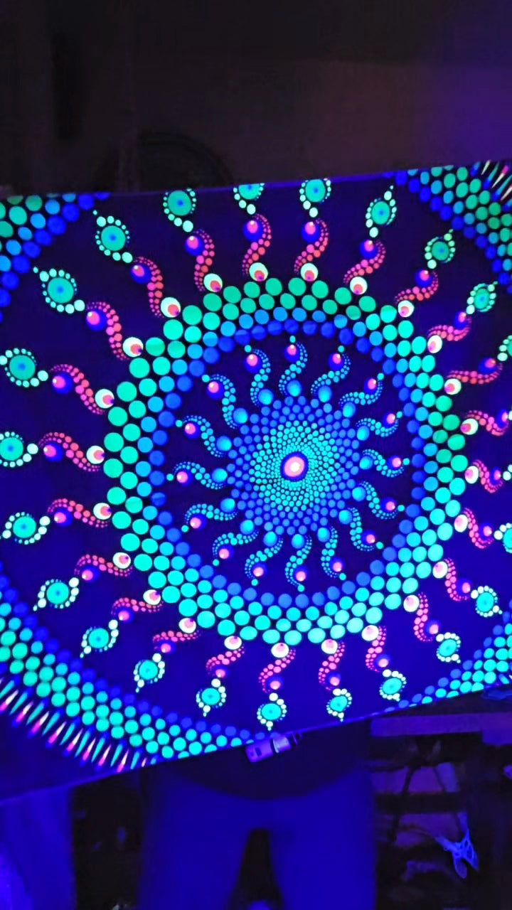 Neon Dream - UV Reactive Tapestry 40" x 30" (100x75cm)