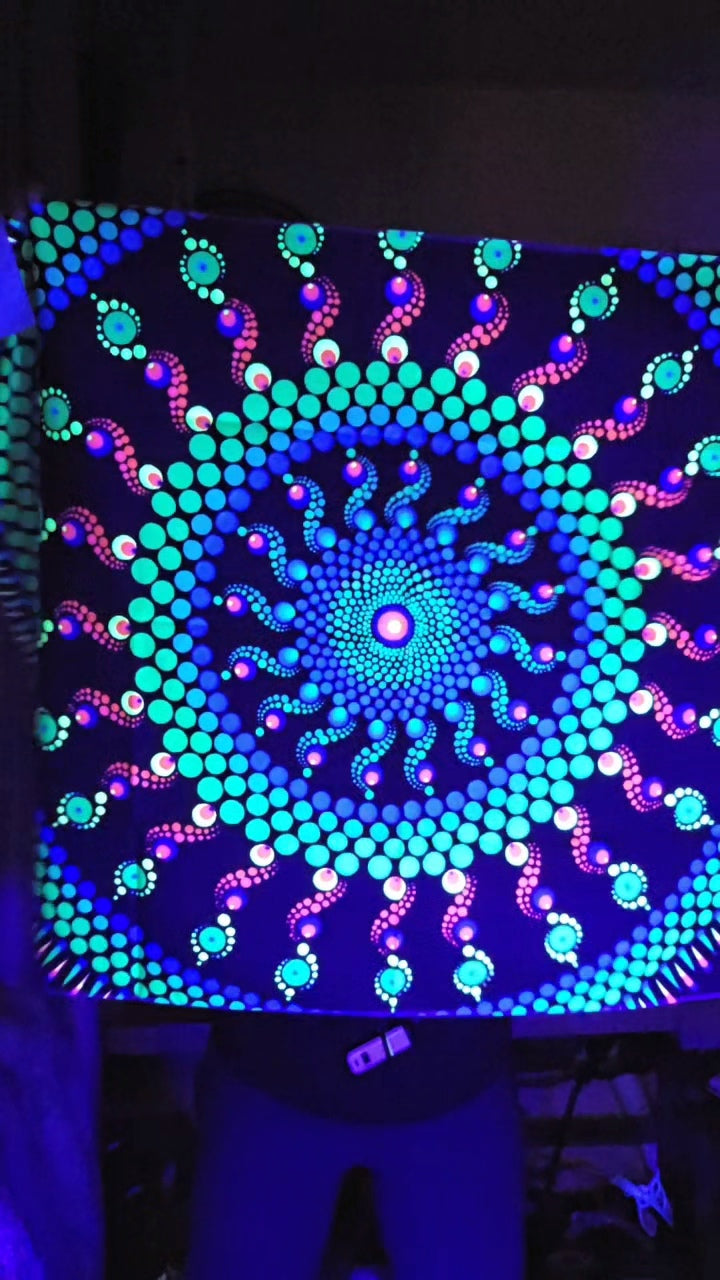 Neon Dream - UV Reactive Tapestry 40" x 30" (100x75cm)