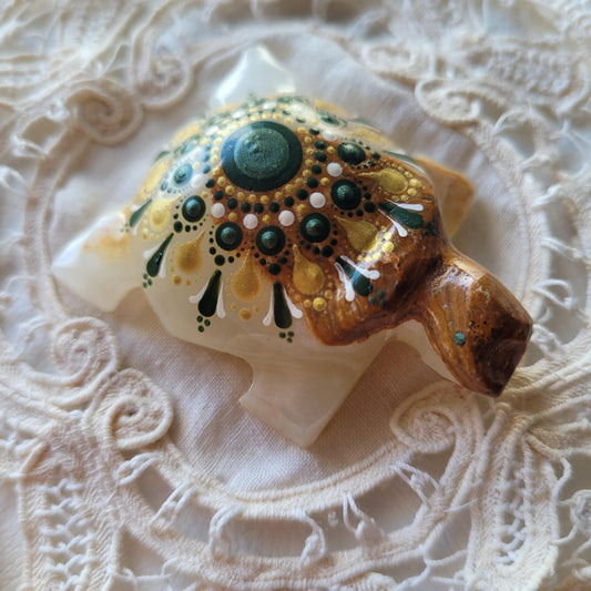 Banded Onyx Mandala Sea Turtle - Bdotartsy