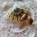 Cargar imagen en el visor de la galería, Banded Onyx Mandala Sea Turtle - Bdotartsy
