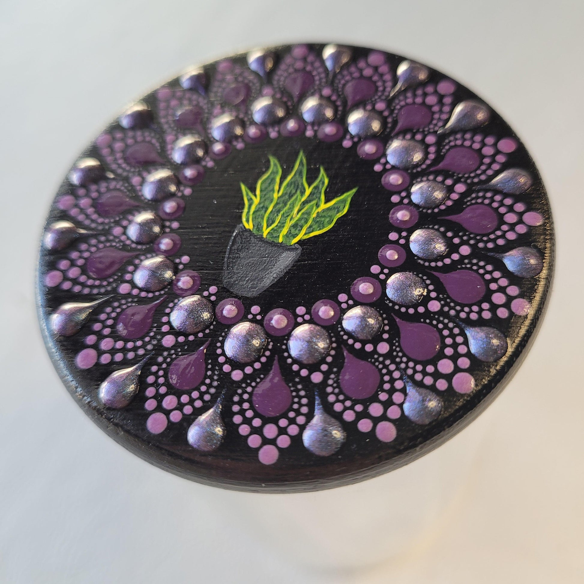 Plant series - 6 oz Jar - Snake Mandala - Bdotartsy