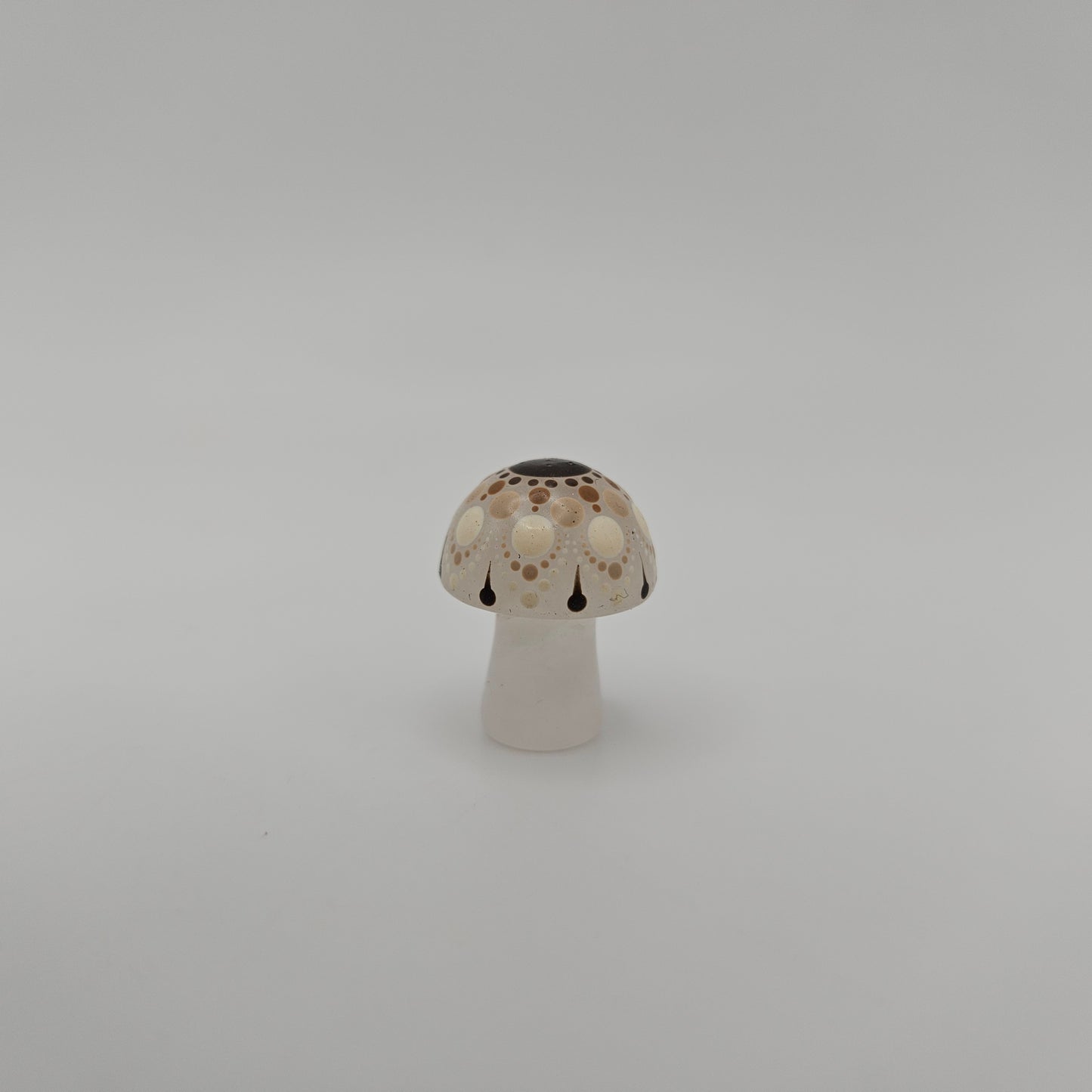 Mini Carved Mushroom - Milky Quartz