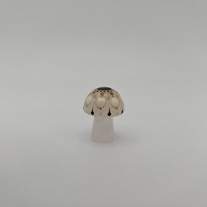 Mini Carved Mushroom - Milky Quartz