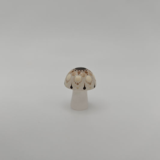 Mini Carved Mushroom - Milky Quartz