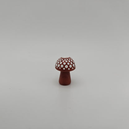 Mini Carved Mushroom - Red Jasper