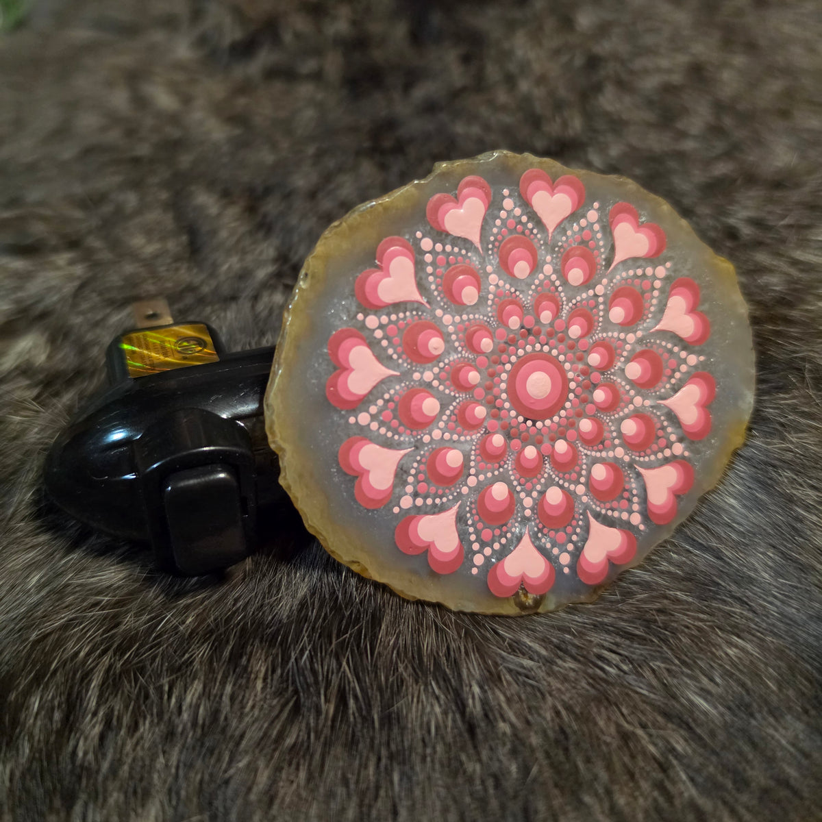 Agate nightlight - Pink