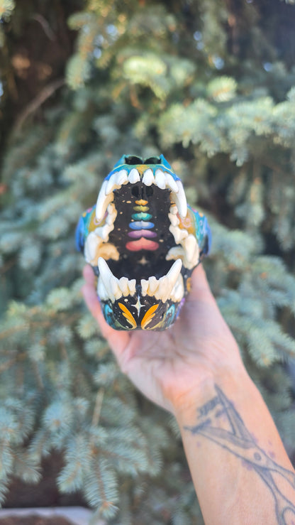Coyote Skull - Pastel Galaxy
