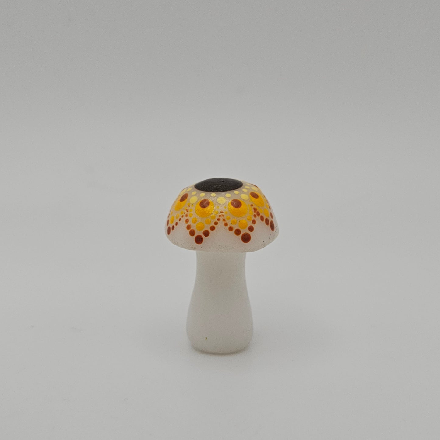 Mini Carved Mushroom - White Jade