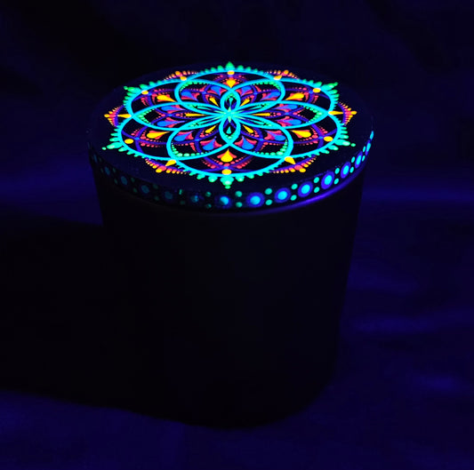 7 oz Amber Jar - Gradient Bloom (UV)