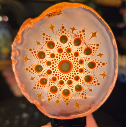 Agate nightlight - Yellow