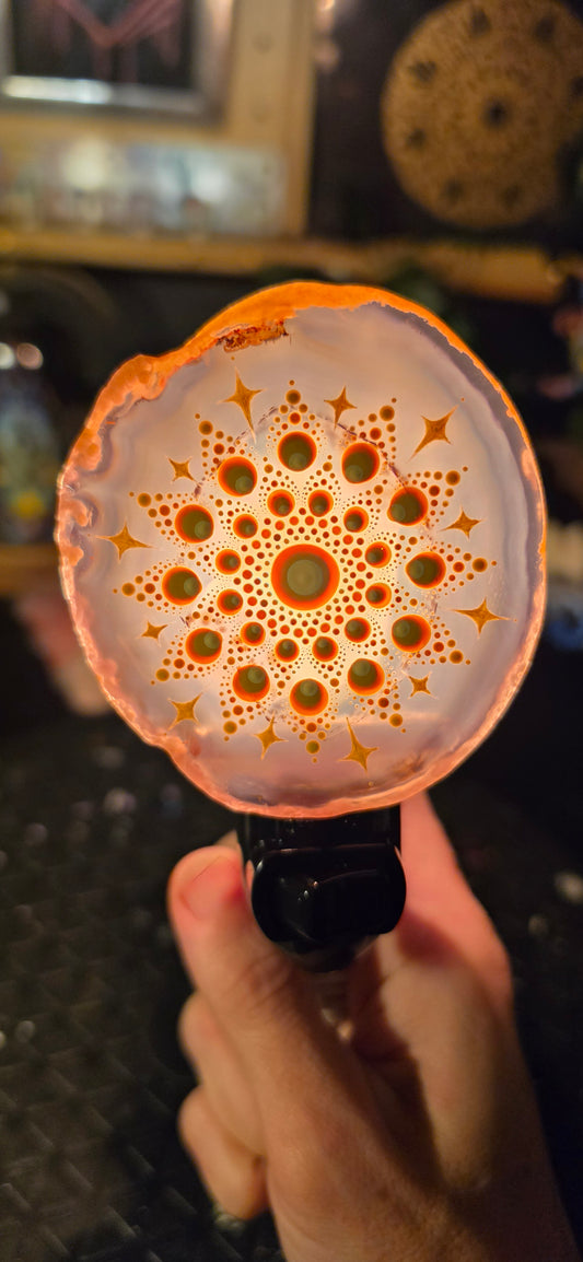 Agate nightlight - Yellow