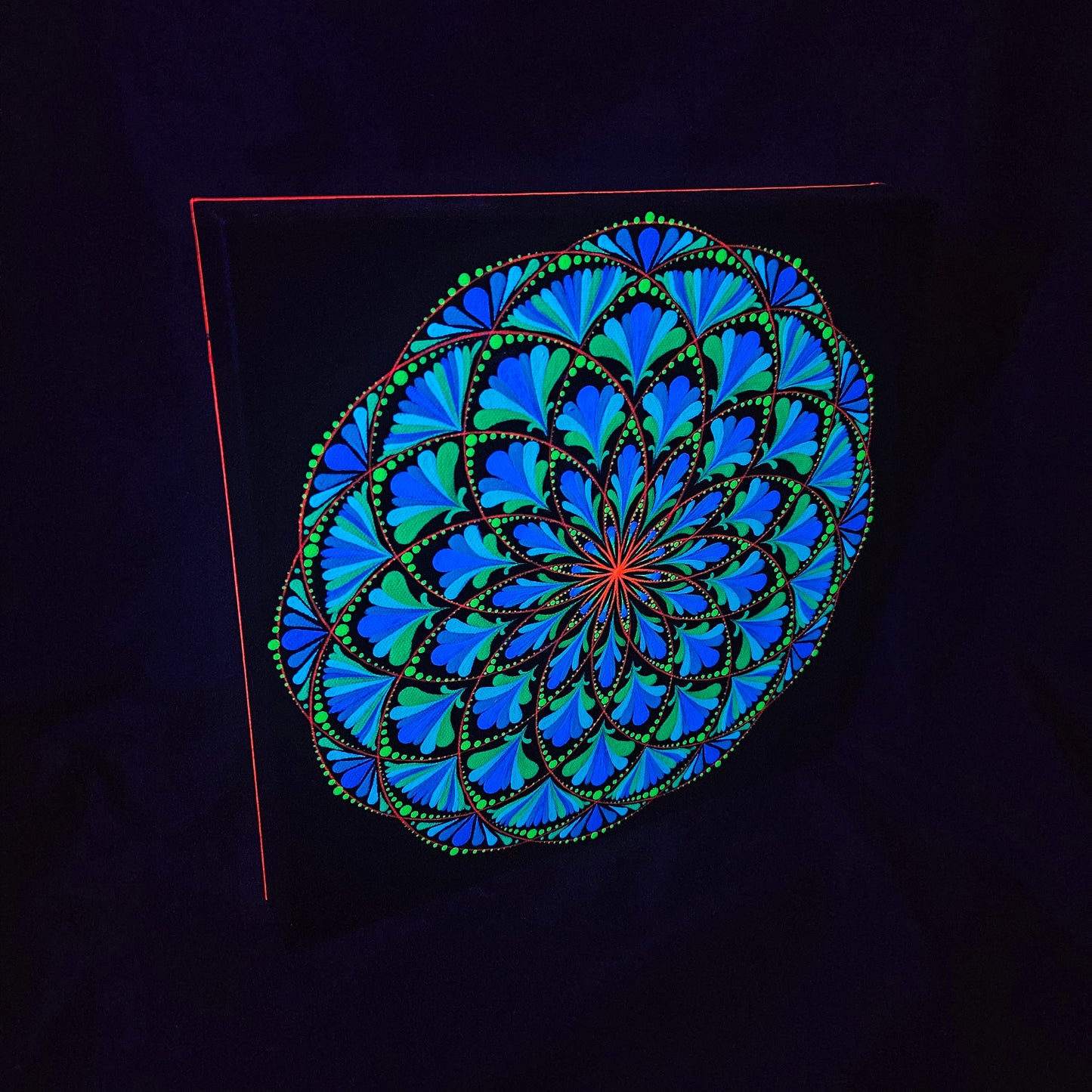 Prismatic Vortex - UV Torus Mandala (Original)