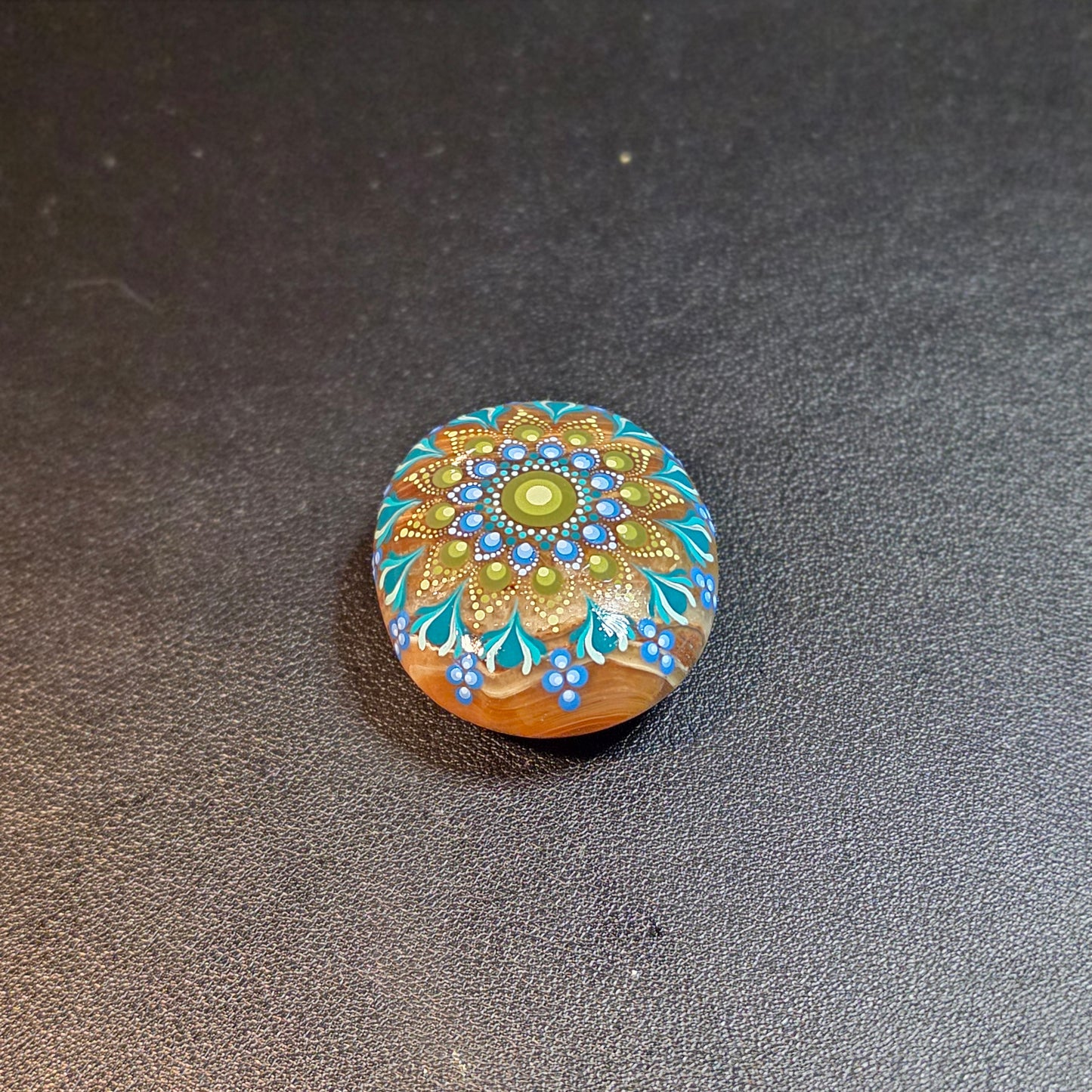 Chocolate calcite - Teal & Green