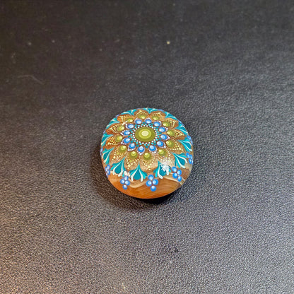 Chocolate calcite - Teal & Green