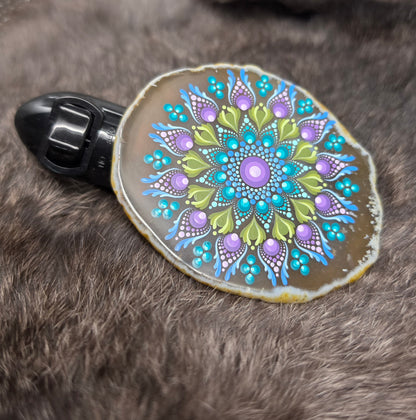 Agate nightlight - Purple Blue Turquoise Green