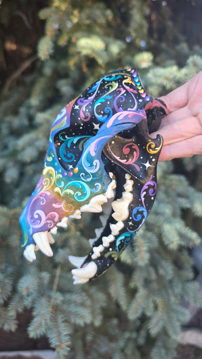Coyote Skull - Pastel Galaxy