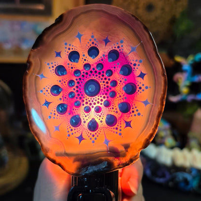 Agate nightlight - Purple