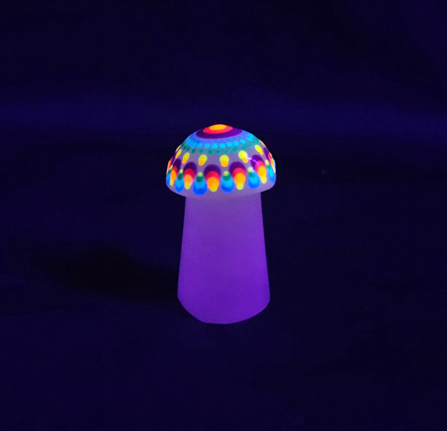 Pink Calcite - UV Large Mandala Mushroom